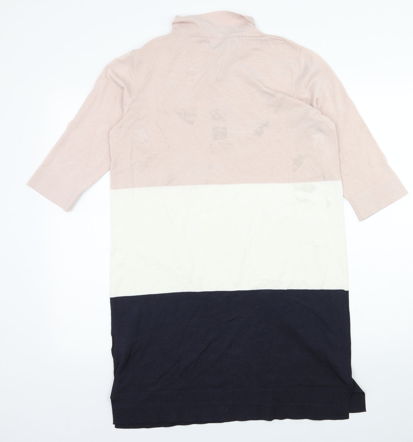 Phase Eight Womens Pink Striped Jersey T-Shirt Dress  Size 12