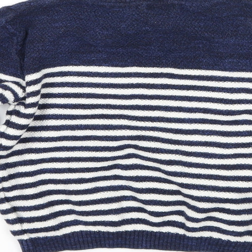 NEXT Boys Blue Striped Knit Pullover Jumper Size 18-24 Months