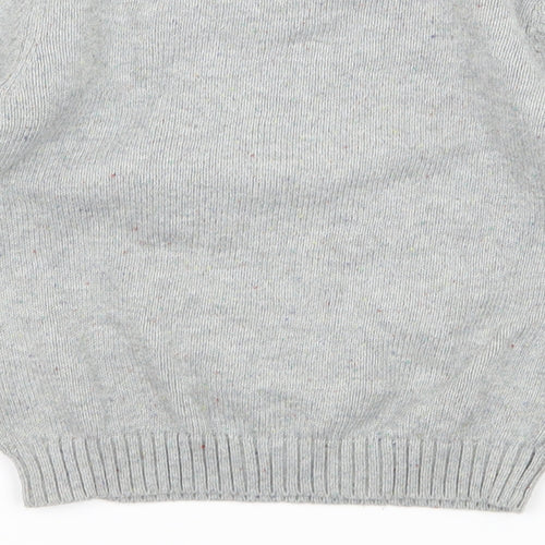Marks and Spencer Boys Grey  Knit Pullover Jumper Size 3-4 Years  - Santa Claus