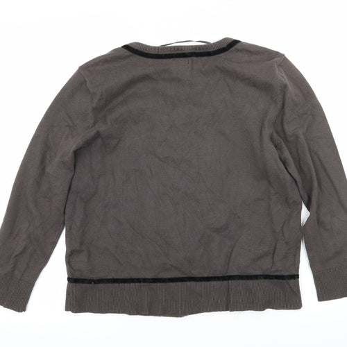 H&M Womens Grey  Knit Cardigan Jumper Size M