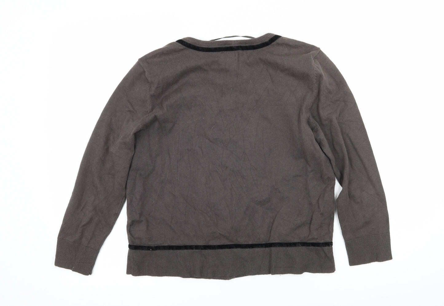 H&M Womens Grey  Knit Cardigan Jumper Size M