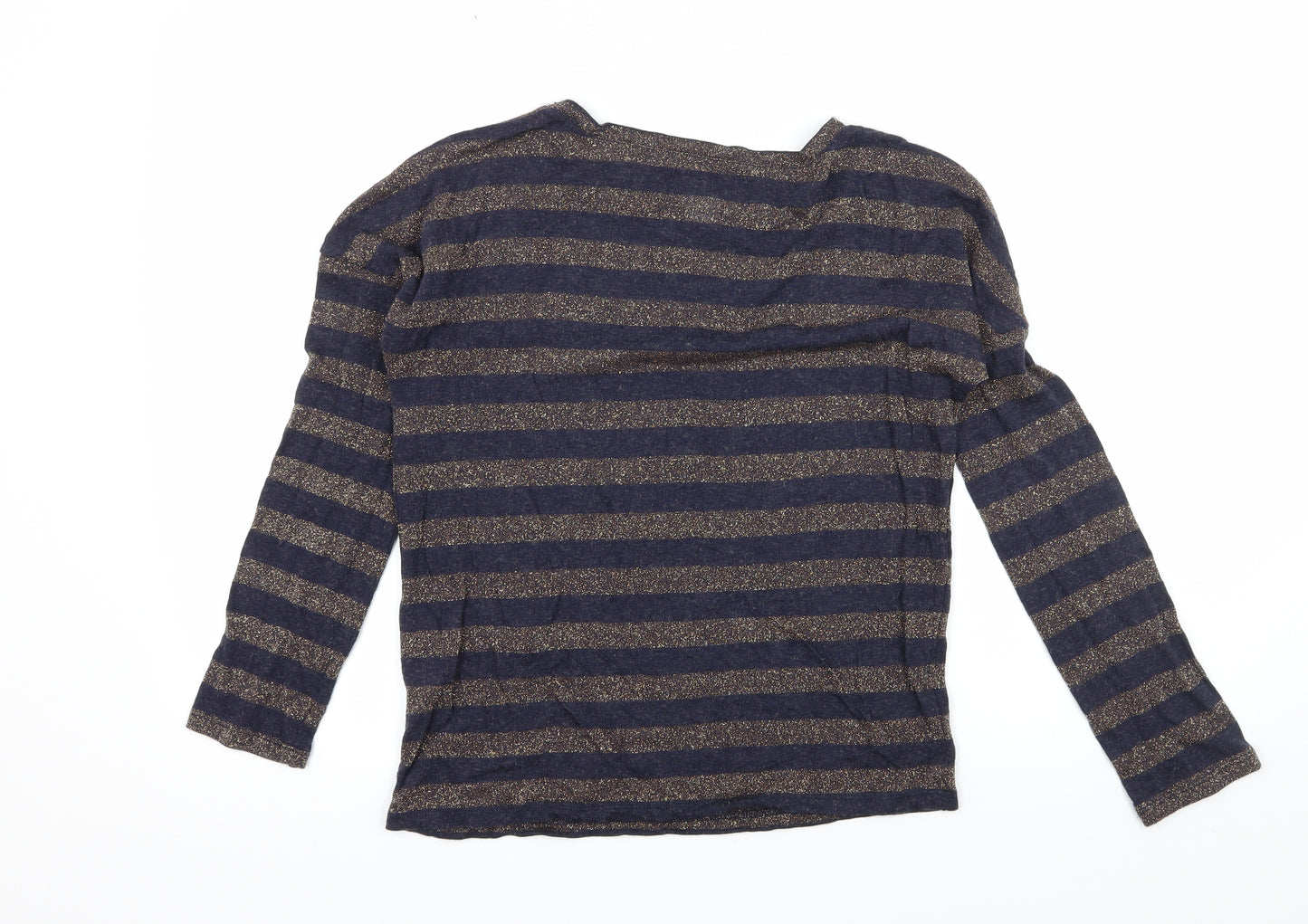 La Redoute Womens Blue Striped Knit Pullover Jumper Size 6
