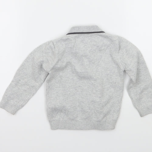 F&F Boys Grey  Knit Pullover Jumper Size 18-24 Months