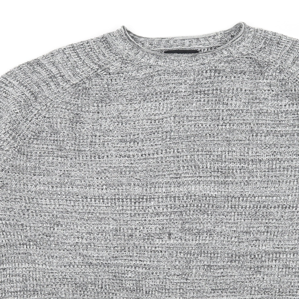 Red Herring Mens Grey  Knit Pullover Jumper Size XL