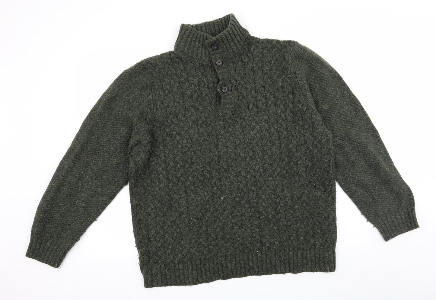 John Lewis Mens Green  Knit Pullover Jumper Size XL