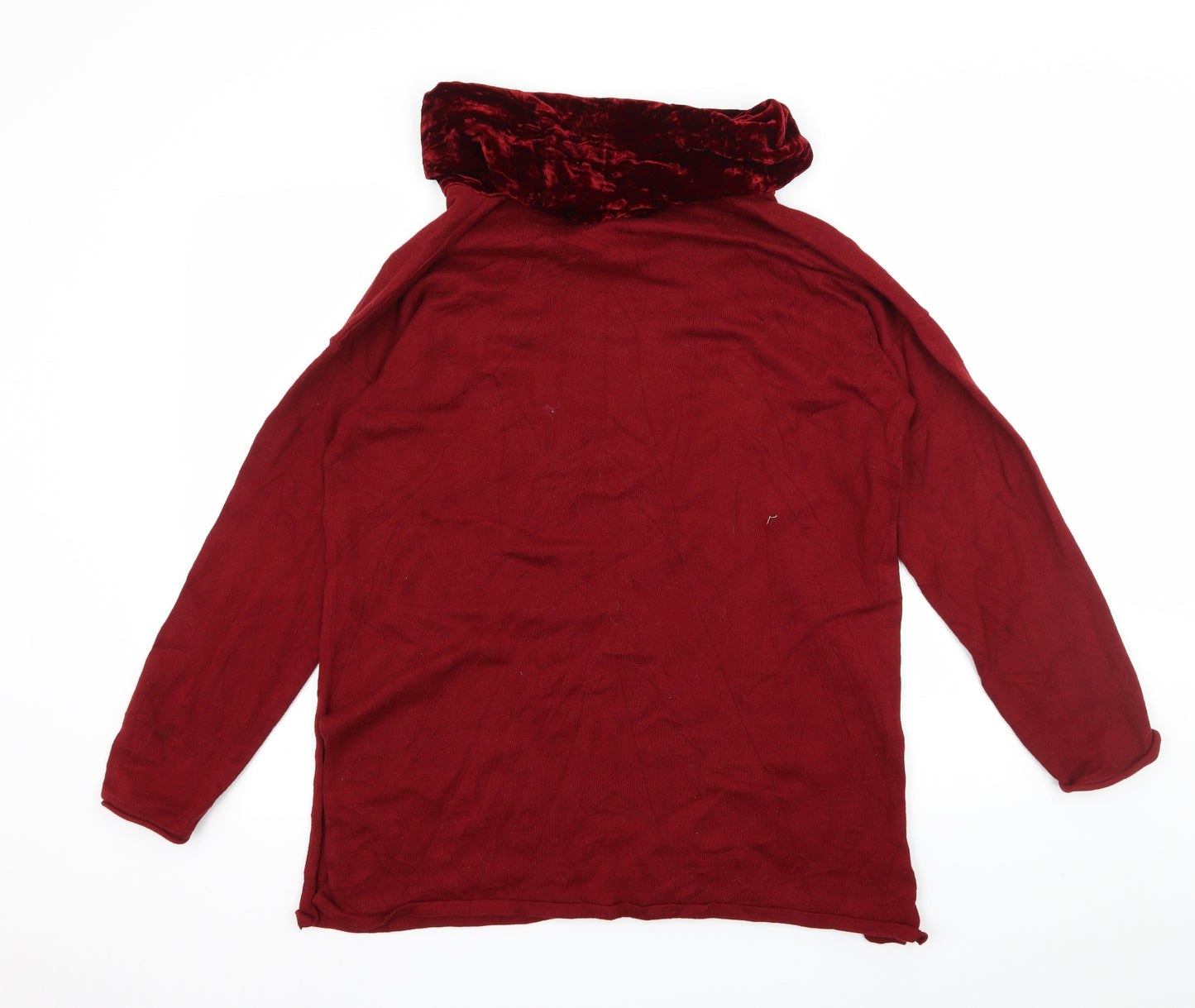 Saskia Womens Red  Knit Pullover Jumper Size L