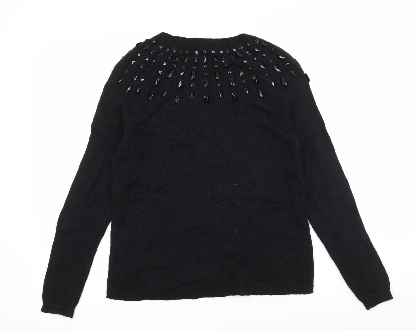 Marks and Spencer Womens Black  Knit Pullover Jumper Size 14