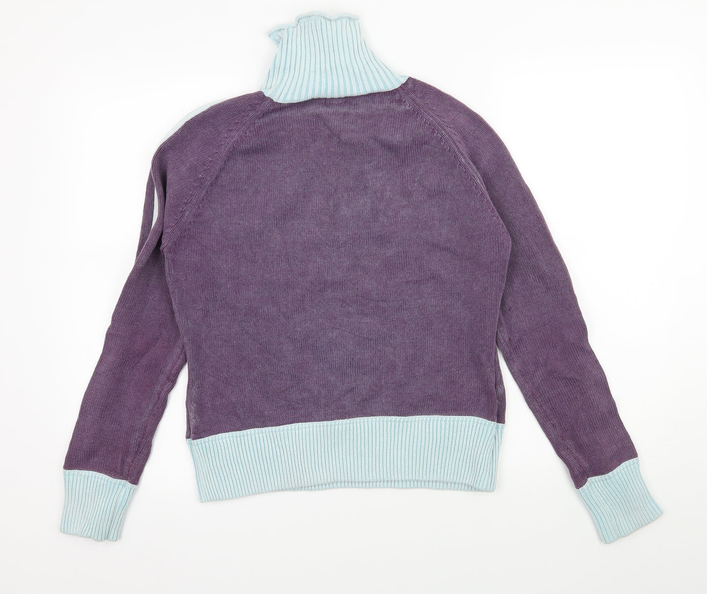 Fat Face Womens Purple Striped Knit Pullover Jumper Size 10