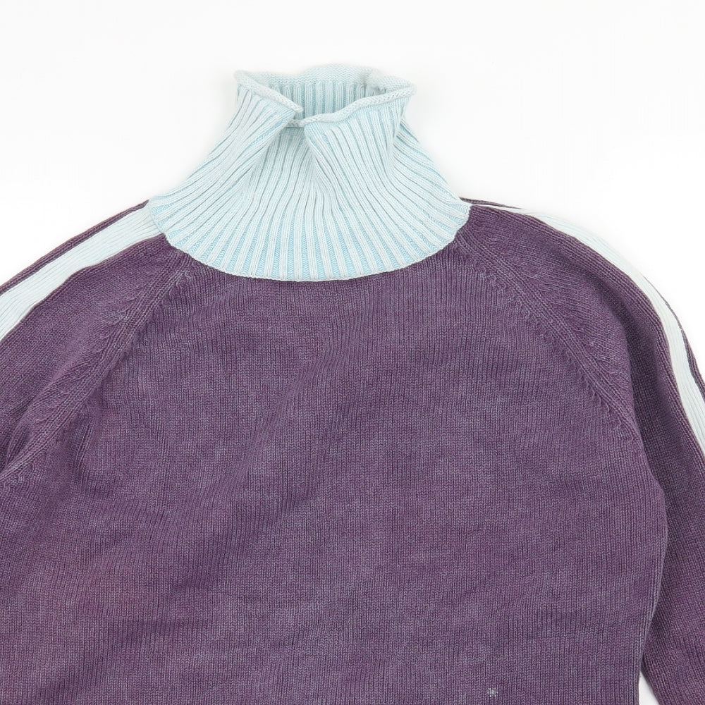 Fat Face Womens Purple Striped Knit Pullover Jumper Size 10