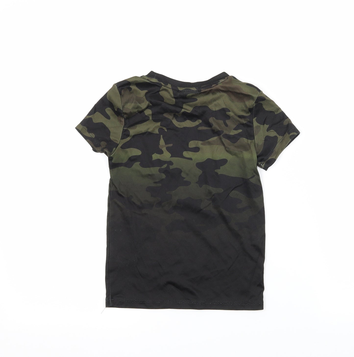 ellesse Boys Green Camouflage Jersey Basic T-Shirt Size 3-4 Years