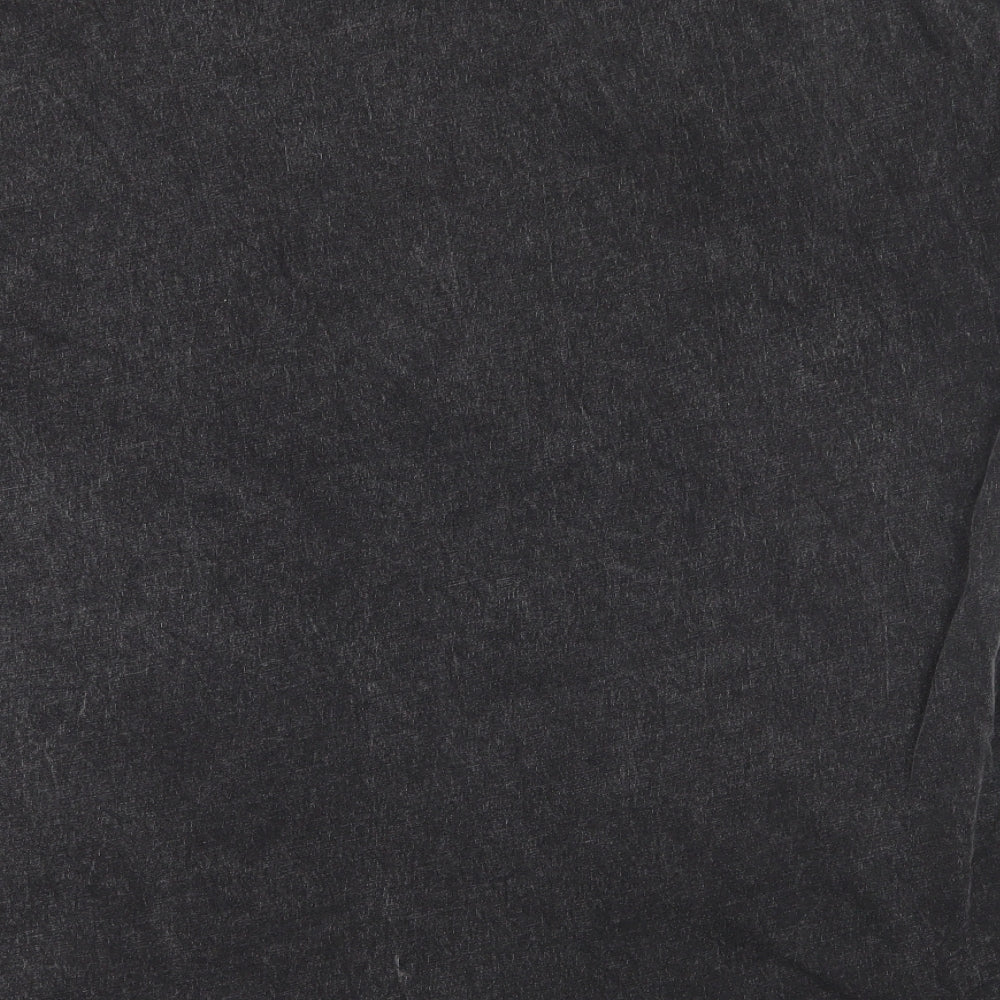 Topshop Womens Grey  Jersey Basic T-Shirt Size 12