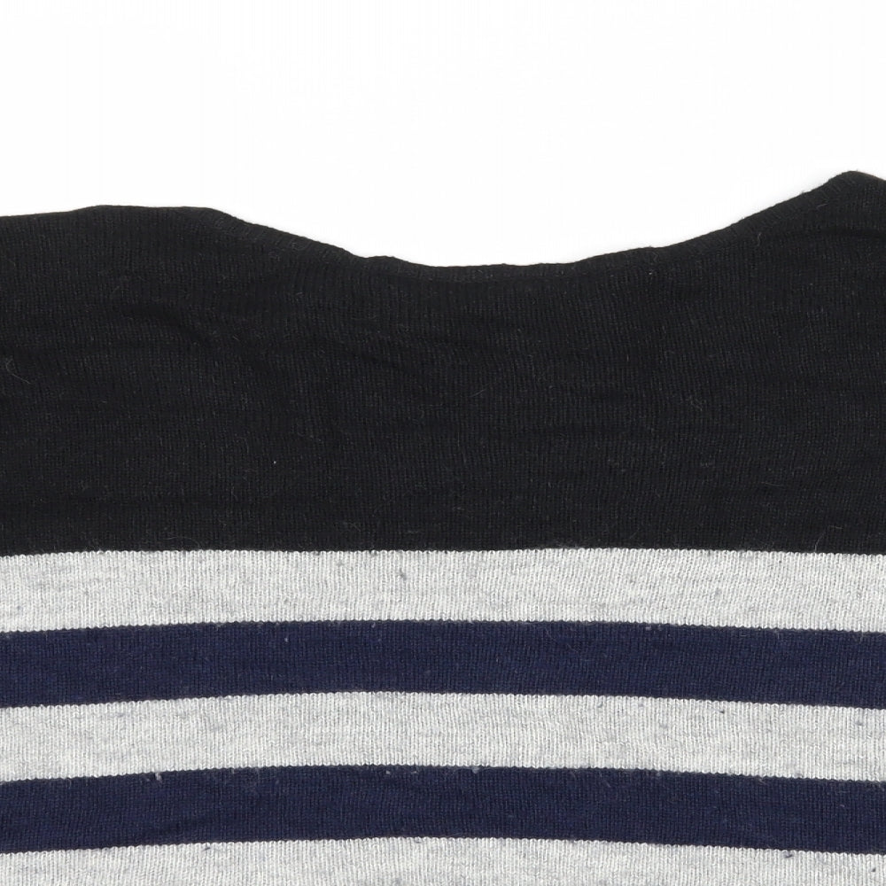 Whistles Womens Grey Striped Knit Pullover Jumper Size M