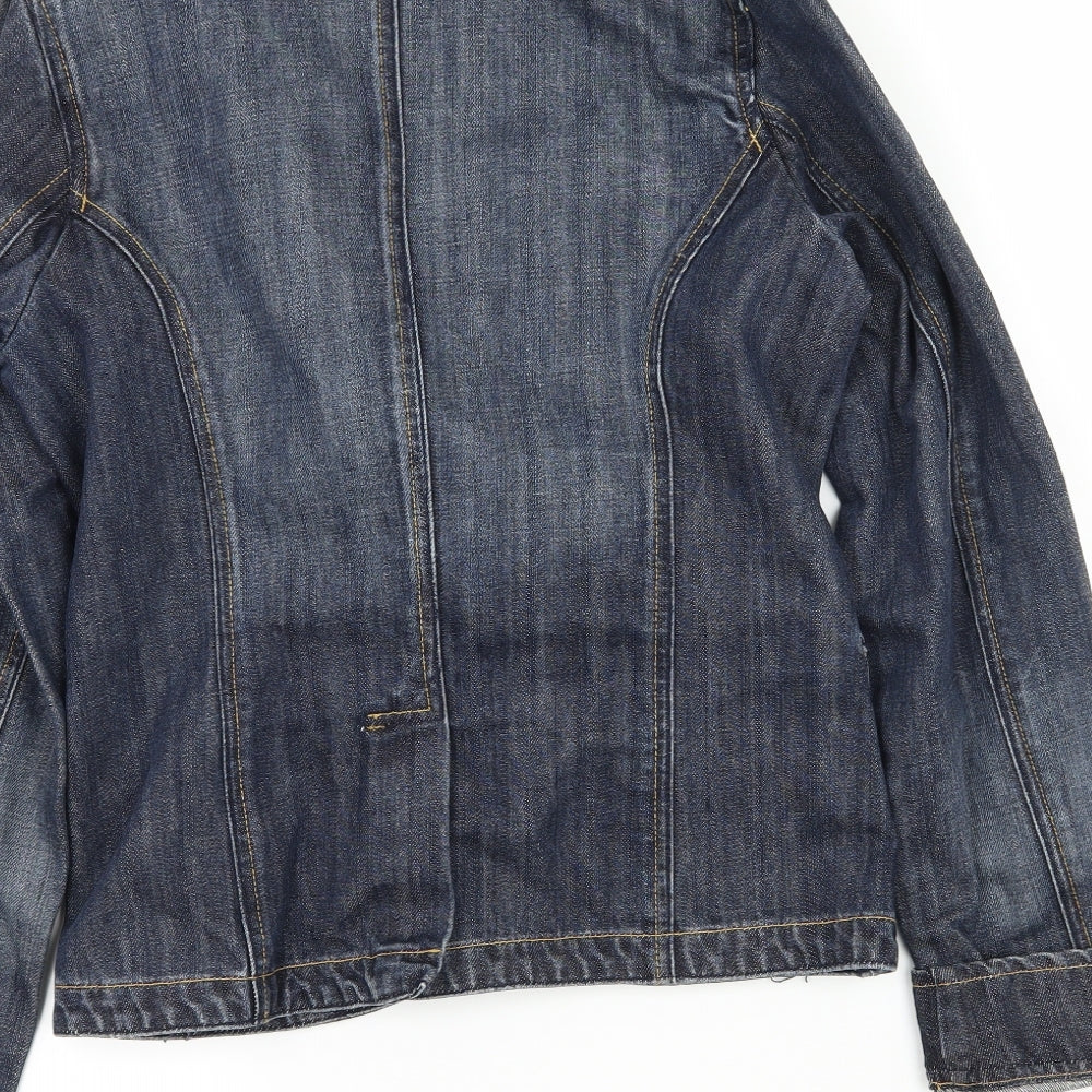 Sutherland Womens Blue  Denim Jacket Blazer Size M