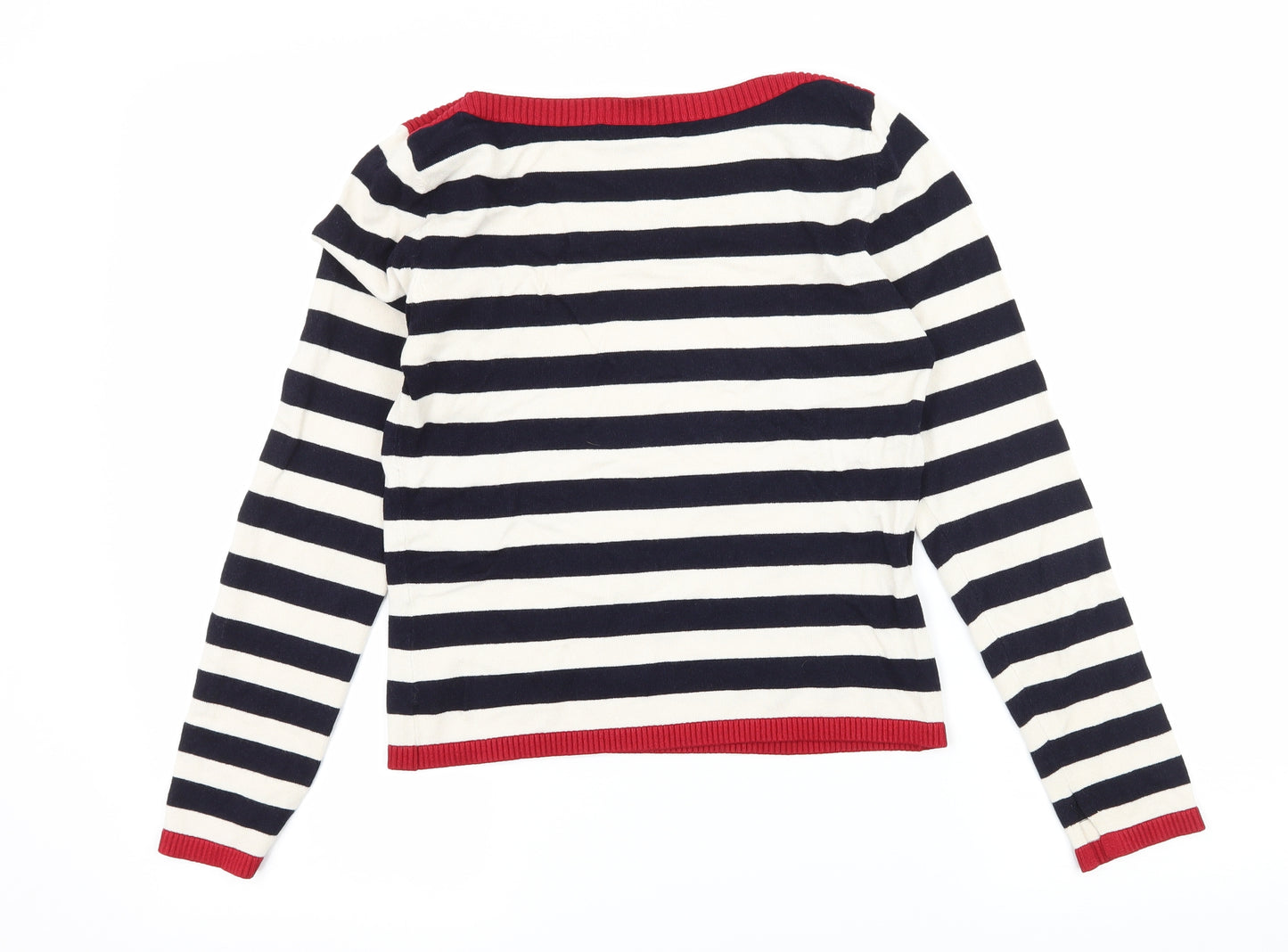 Marks and Spencer Womens Blue Striped Knit Pullover Jumper Size 10