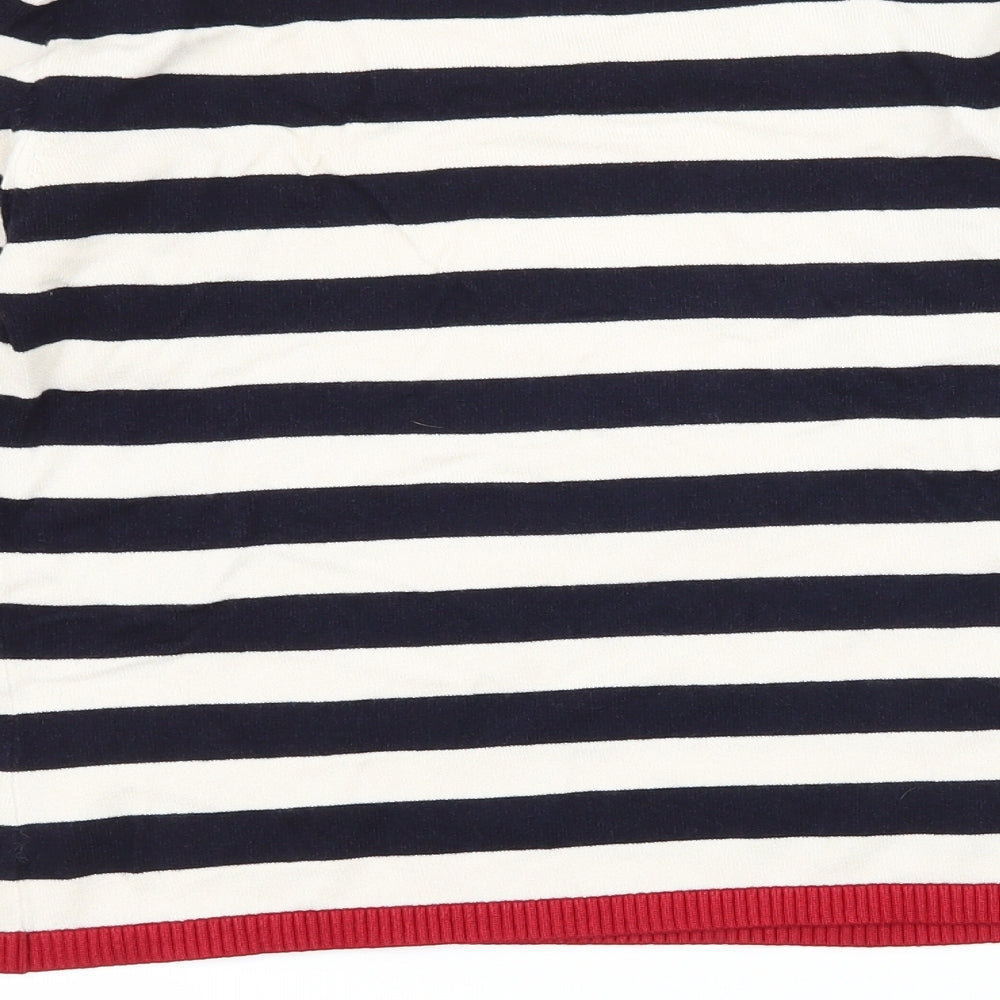 Marks and Spencer Womens Blue Striped Knit Pullover Jumper Size 10