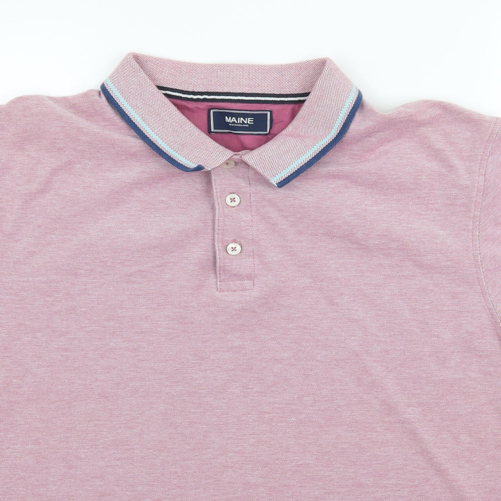 Maine Mens Purple  Jersey  Polo Size XL