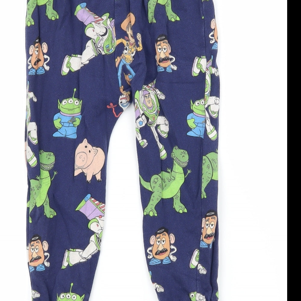 NEXT Boys Blue Geometric Jersey Jogger Trousers Size 2-3 Years - Toy Story
