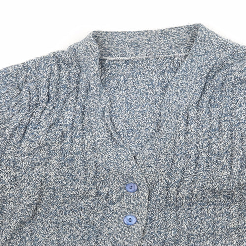 Preworn Womens Blue  Knit Cardigan Jumper Size 8