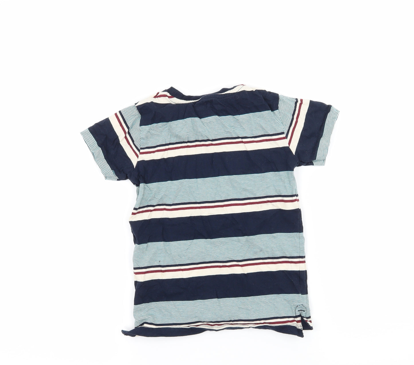 NEXT Boys Blue Striped Jersey Basic T-Shirt Size 2-3 Years