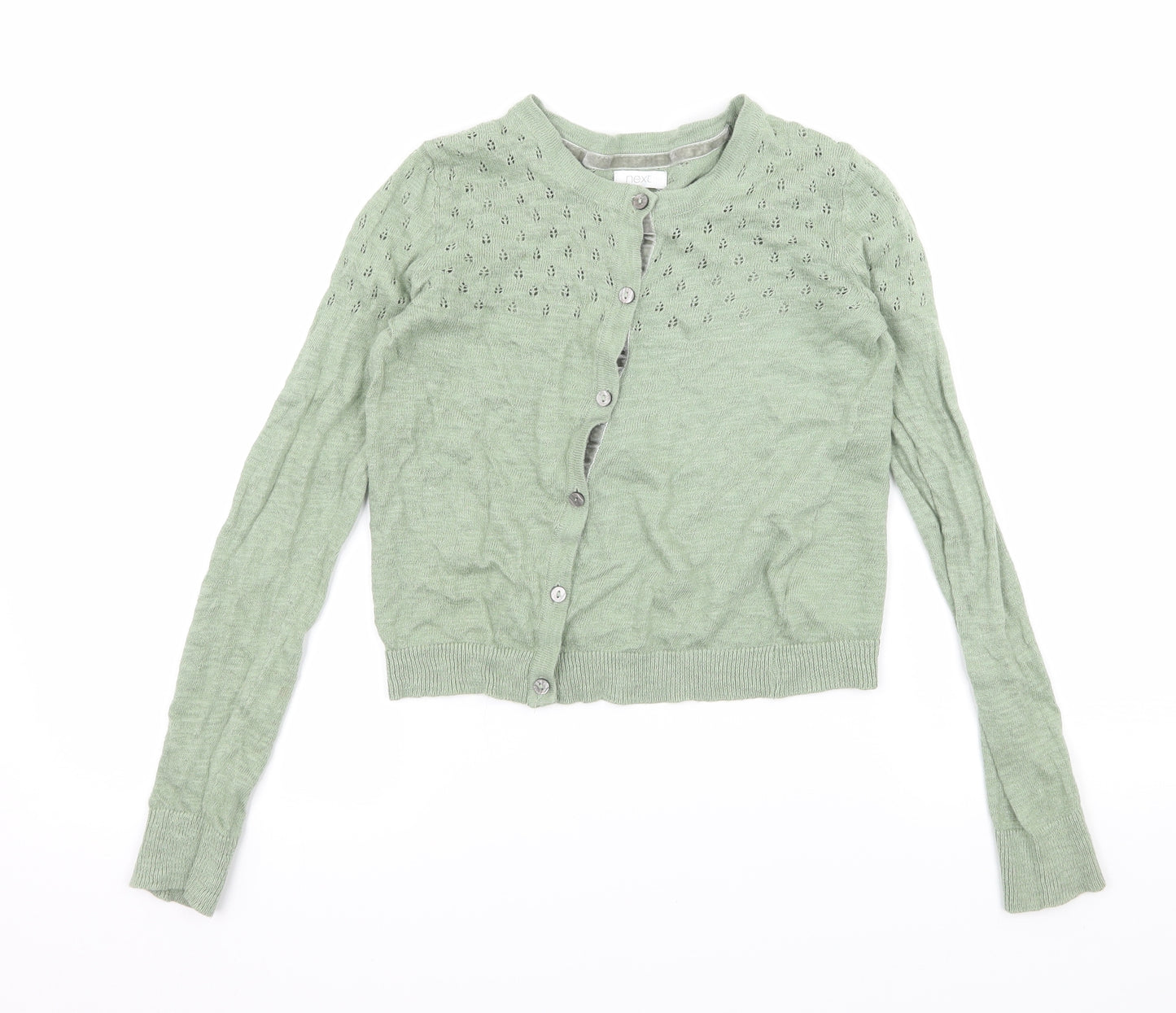 NEXT Girls Green  Knit Cardigan Jumper Size 9 Years