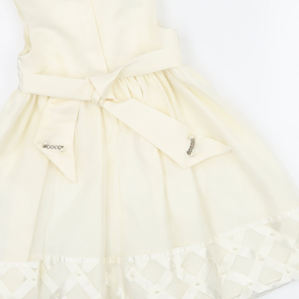 Cinderella Girls Ivory  Chiffon A-Line  Size 4 Years