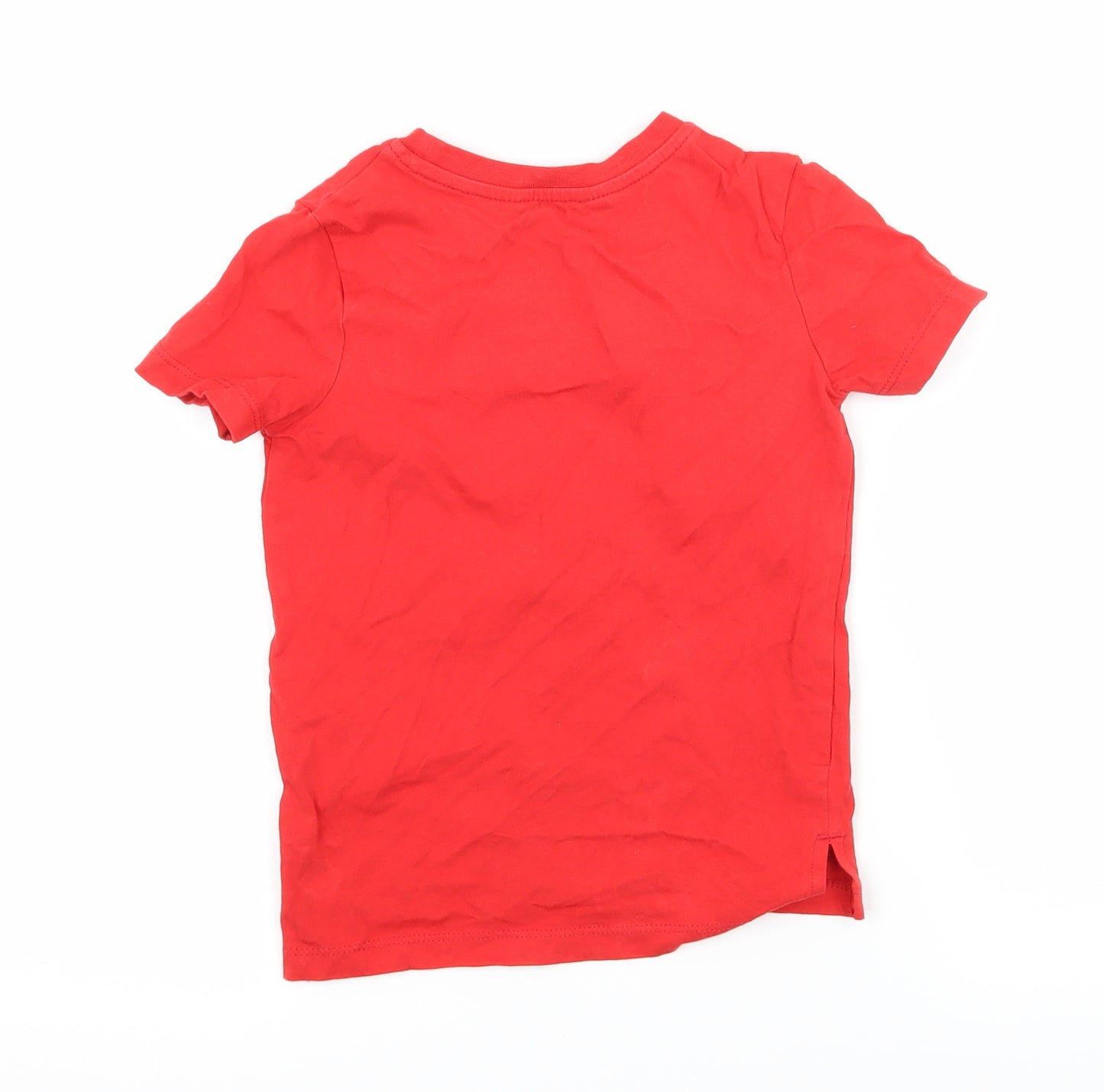 George Boys Red  Jersey Basic T-Shirt Size 2-3 Years  - Rainbow tractor