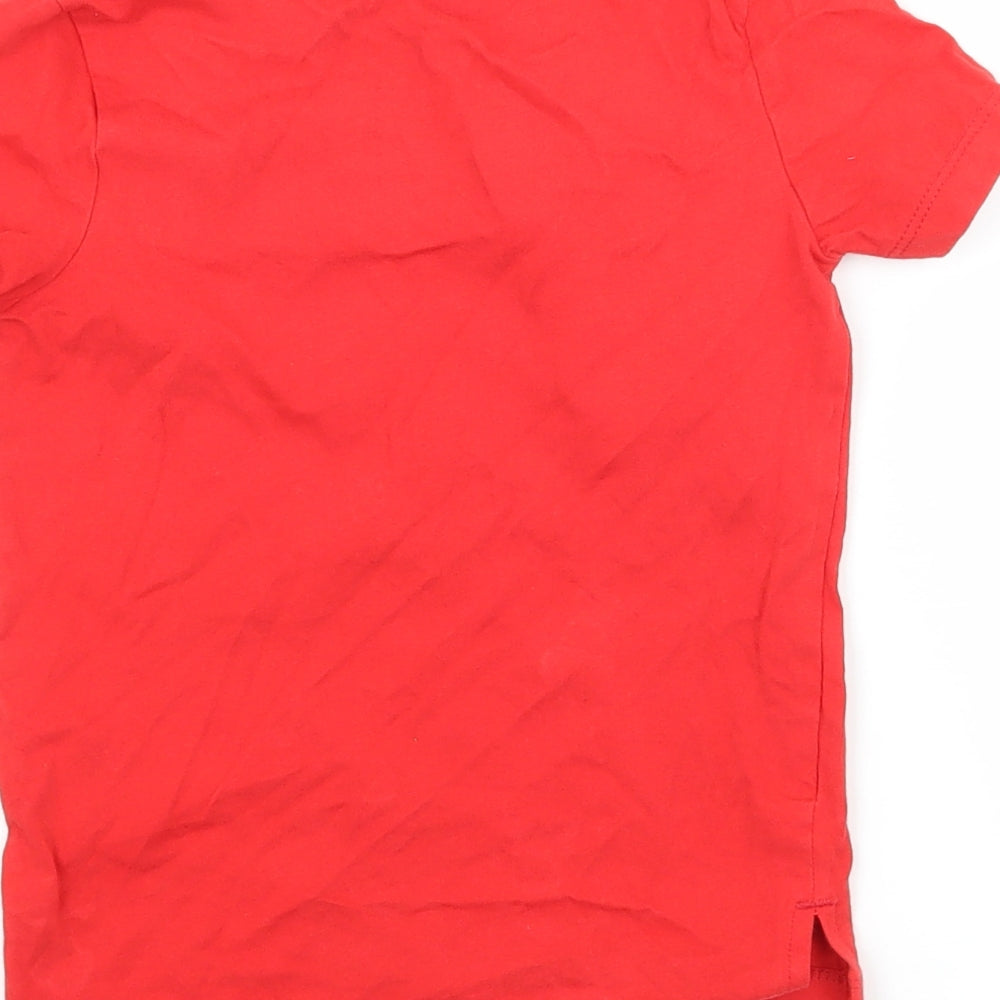 George Boys Red  Jersey Basic T-Shirt Size 2-3 Years  - Rainbow tractor