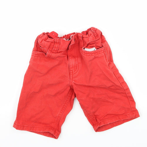 Denim & Co. Boys Red  Denim Bermuda Shorts Size 5-6 Years