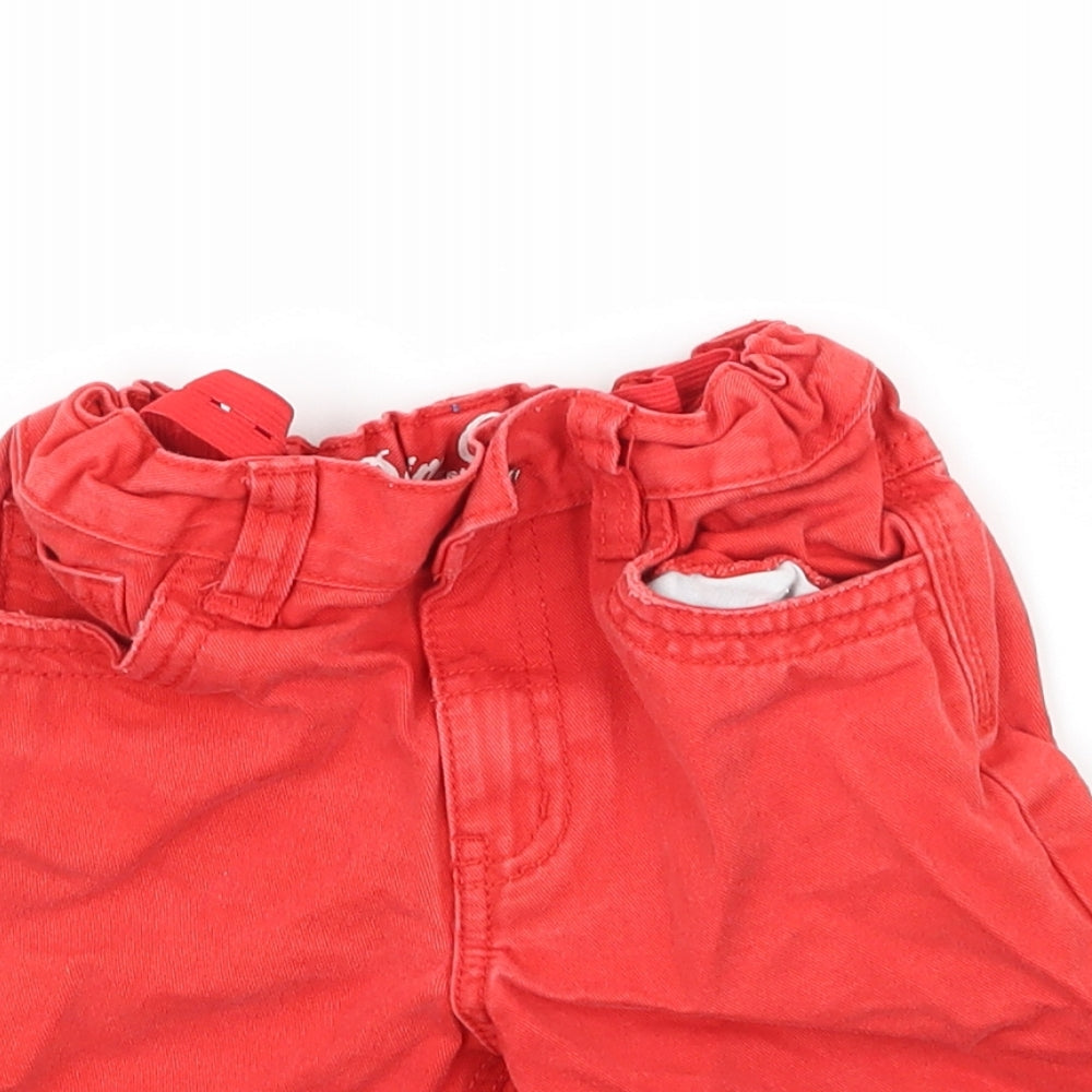 Denim & Co. Boys Red  Denim Bermuda Shorts Size 5-6 Years