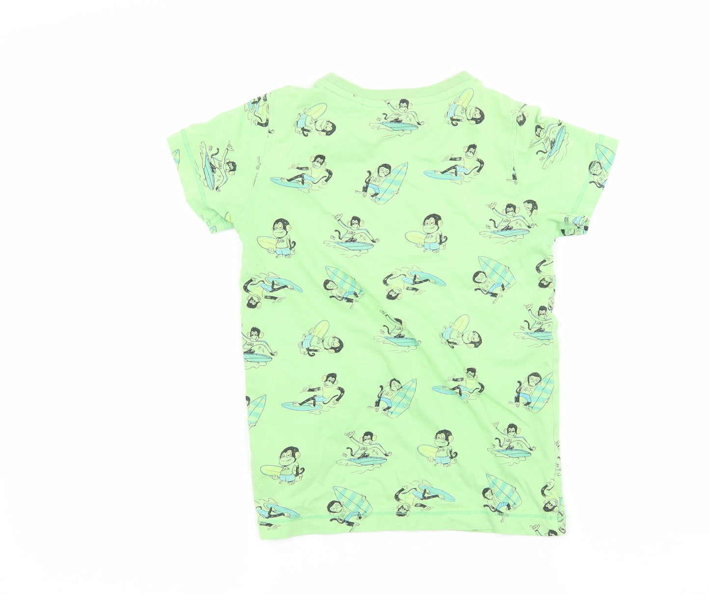 NEXT Boys Green  Jersey Basic T-Shirt Size 6 Years  - Monkey print