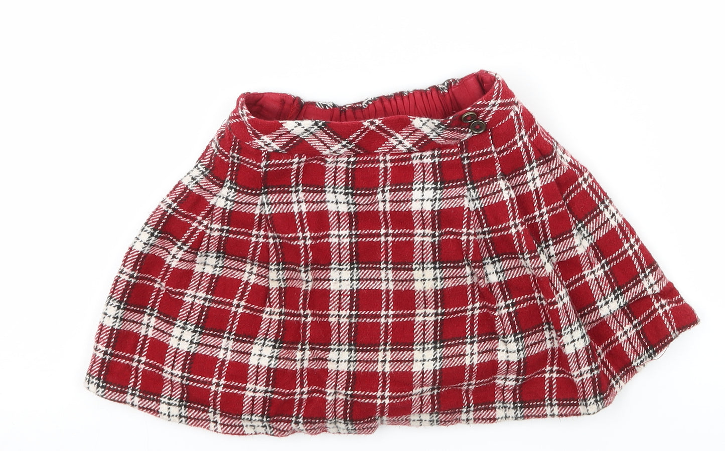 TU Girls Red Plaid  Flare Skirt Size 2-3 Years