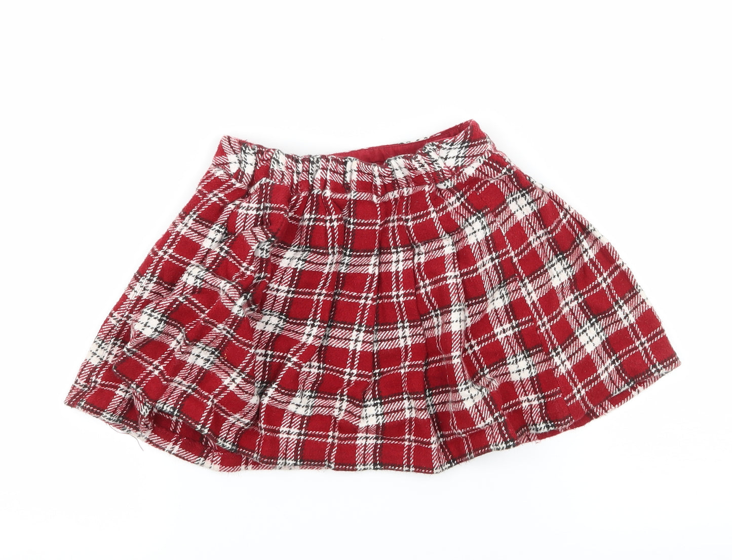 TU Girls Red Plaid  Flare Skirt Size 2-3 Years