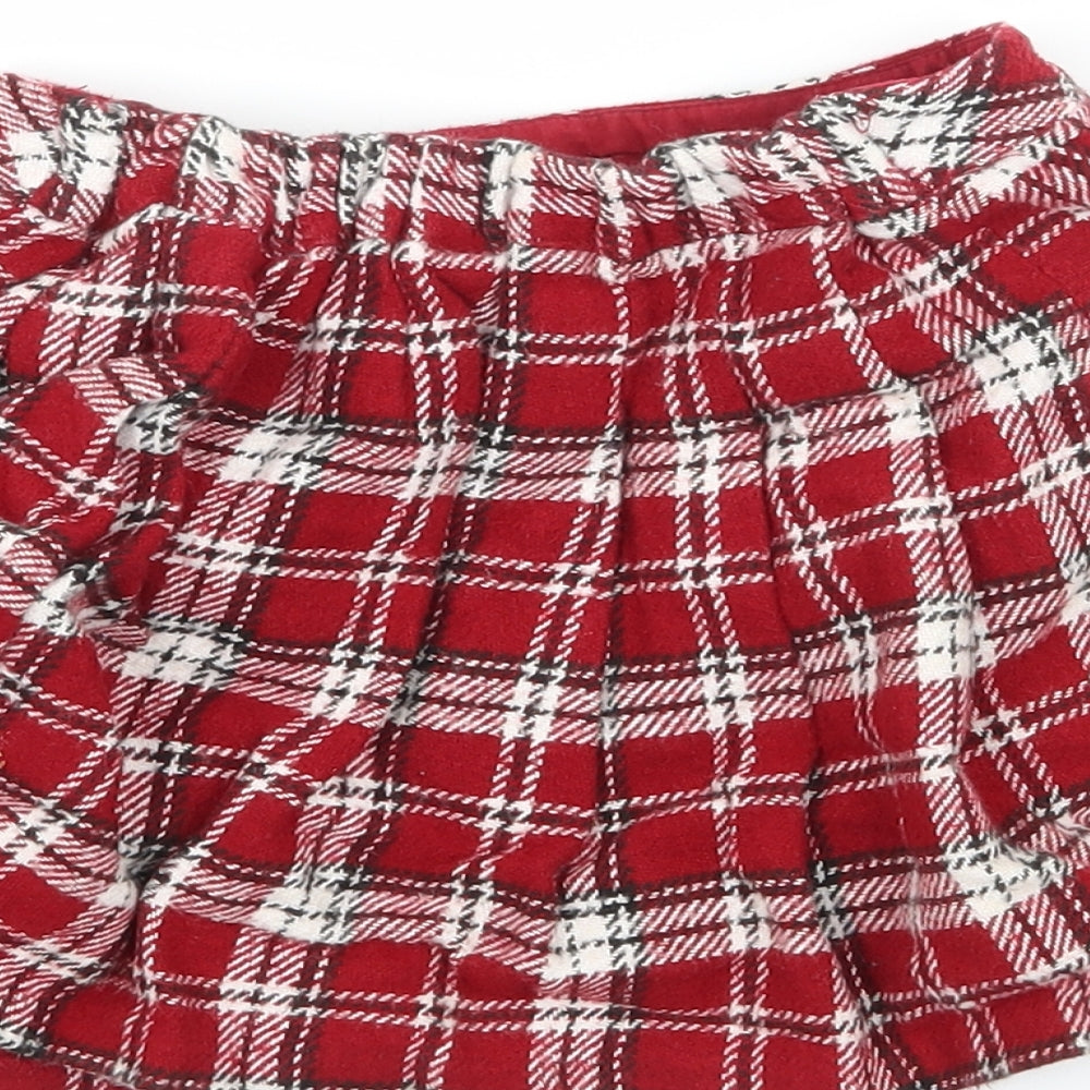TU Girls Red Plaid  Flare Skirt Size 2-3 Years
