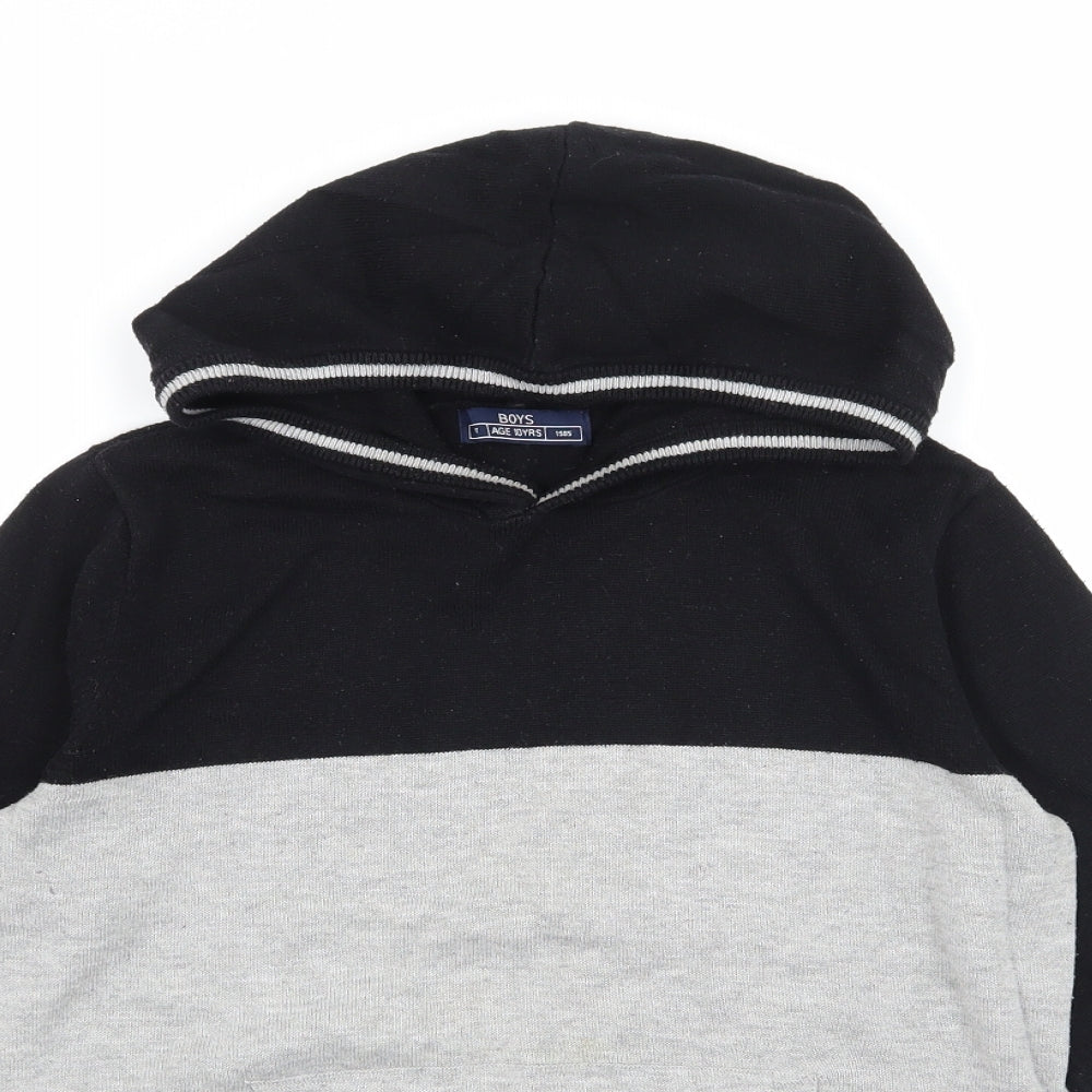 Matalan Boys Grey  Knit Pullover Hoodie Size 10 Years