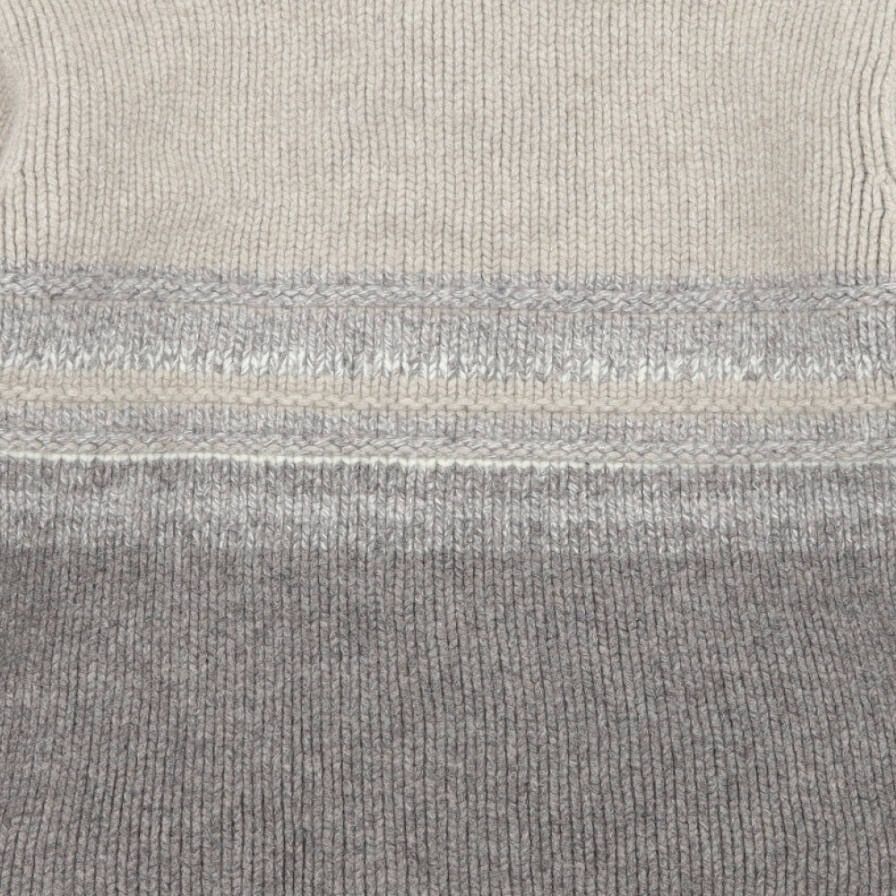 NEXT Mens Brown Striped Knit Pullover Jumper Size M