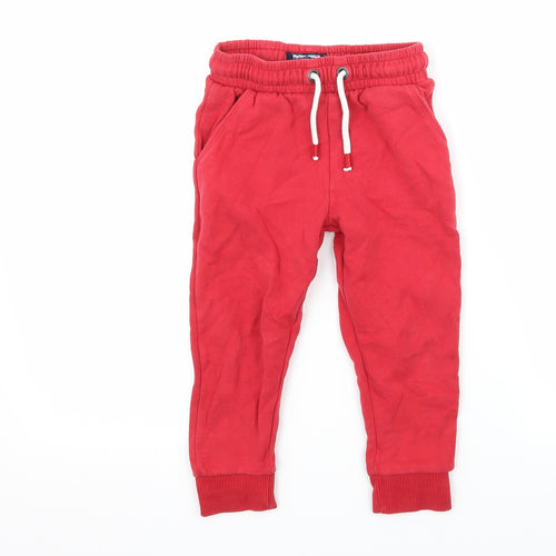 NEXT Boys Red  Jersey Jogger Trousers Size 3-4 Years