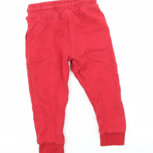 NEXT Boys Red  Jersey Jogger Trousers Size 3-4 Years