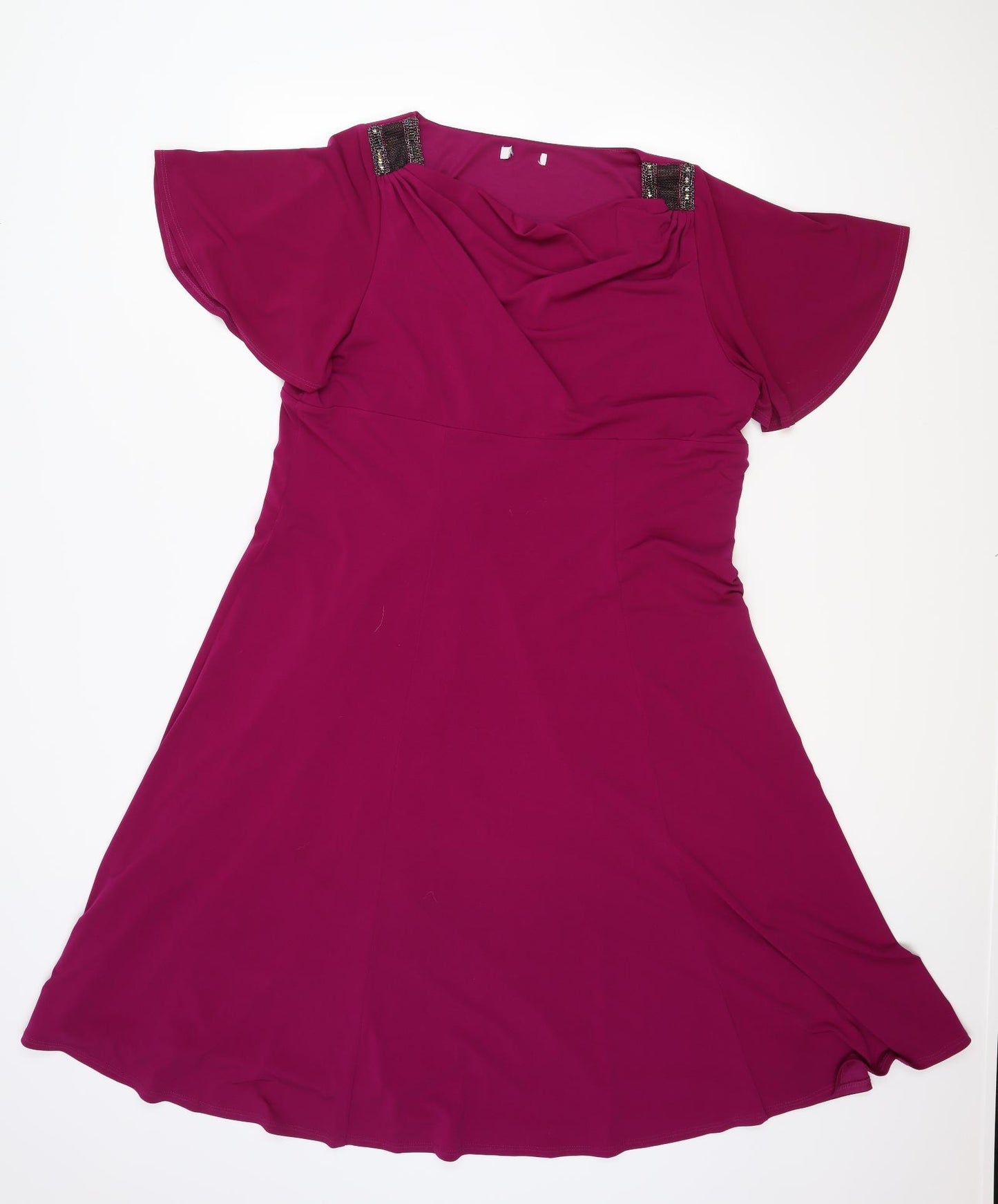 Preworn Womens Purple   Fit & Flare  Size 18