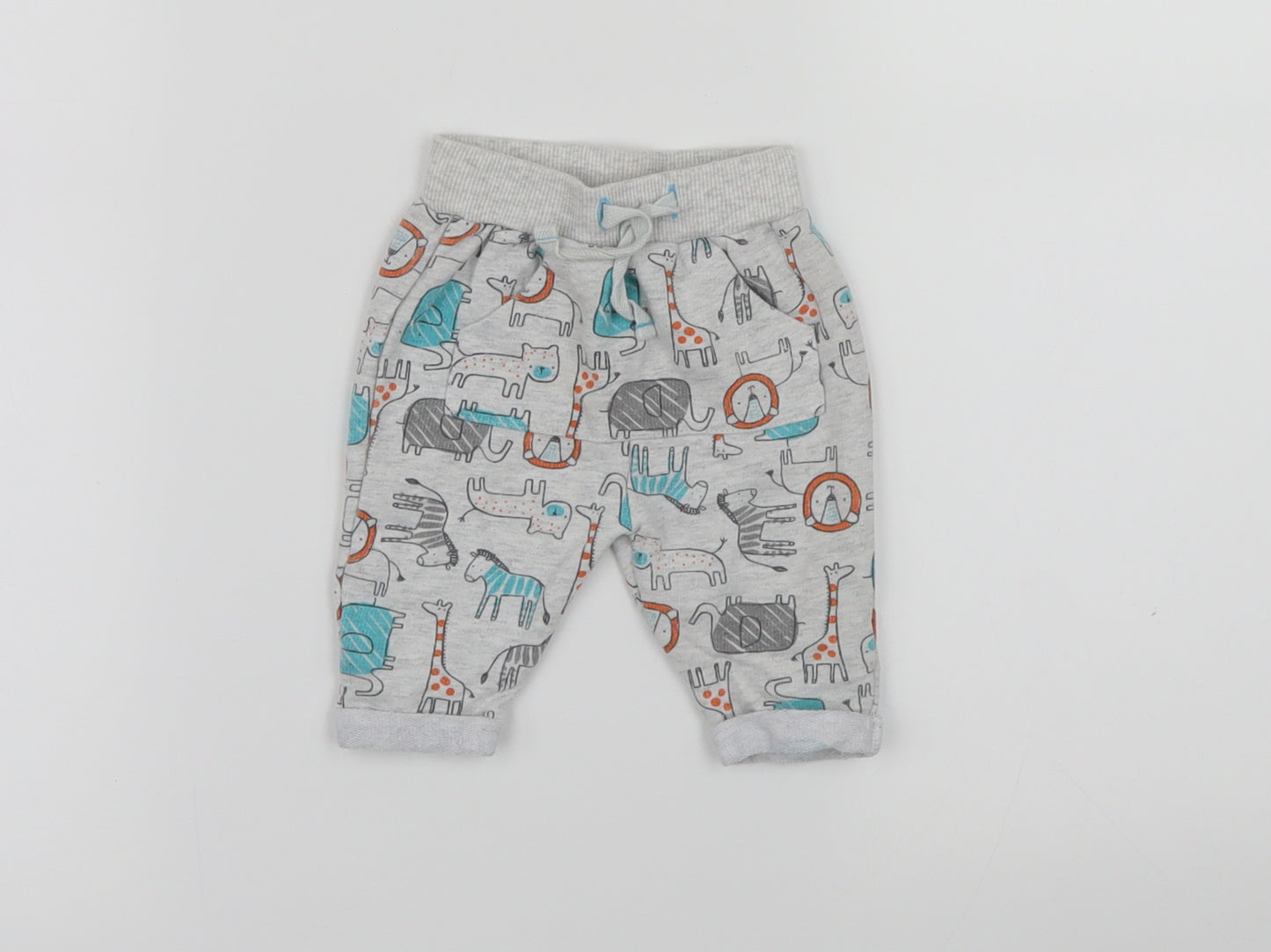 Primark Baby Multicoloured Animal Print  Sweatpants Trousers Size 0-3 Months