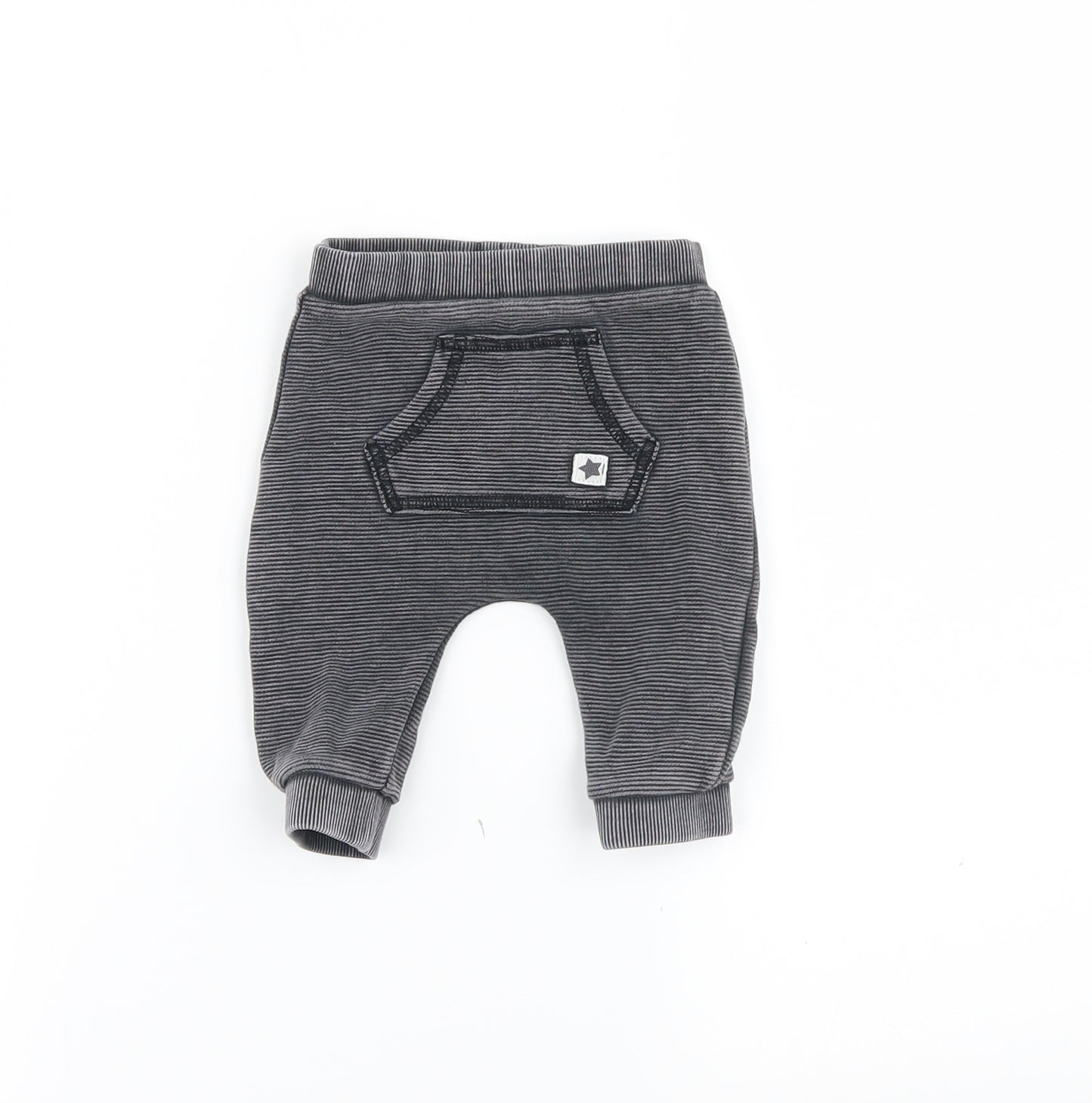 F&F Baby Grey Striped  Jogger Trousers Size Newborn