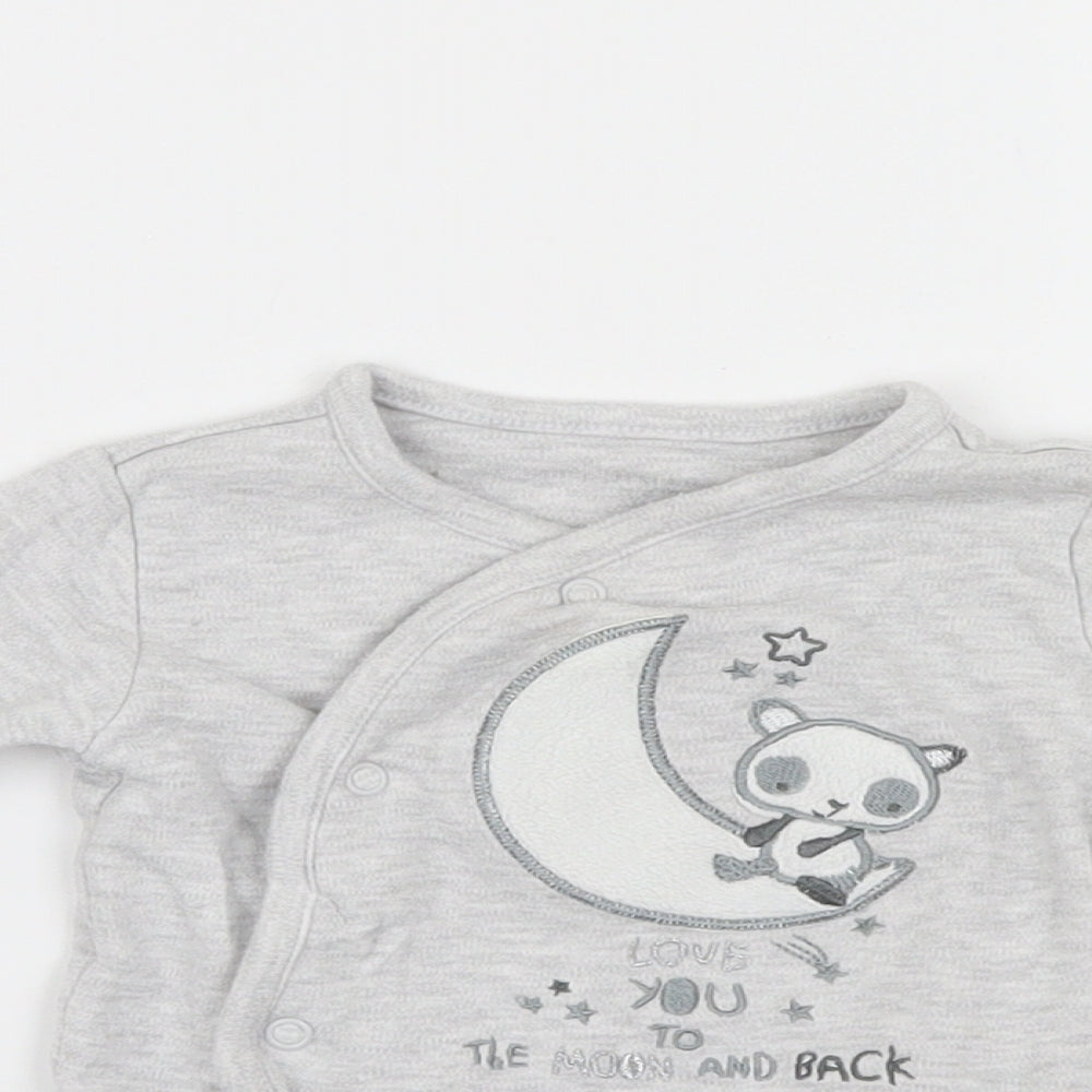 Primark Baby Grey Solid  Capri Pyjama Top Size 3-6 Months