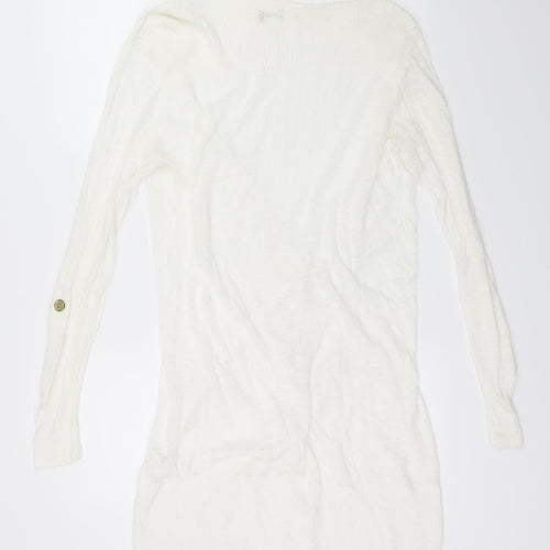 H&M Womens White   Cardigan Jumper Size L