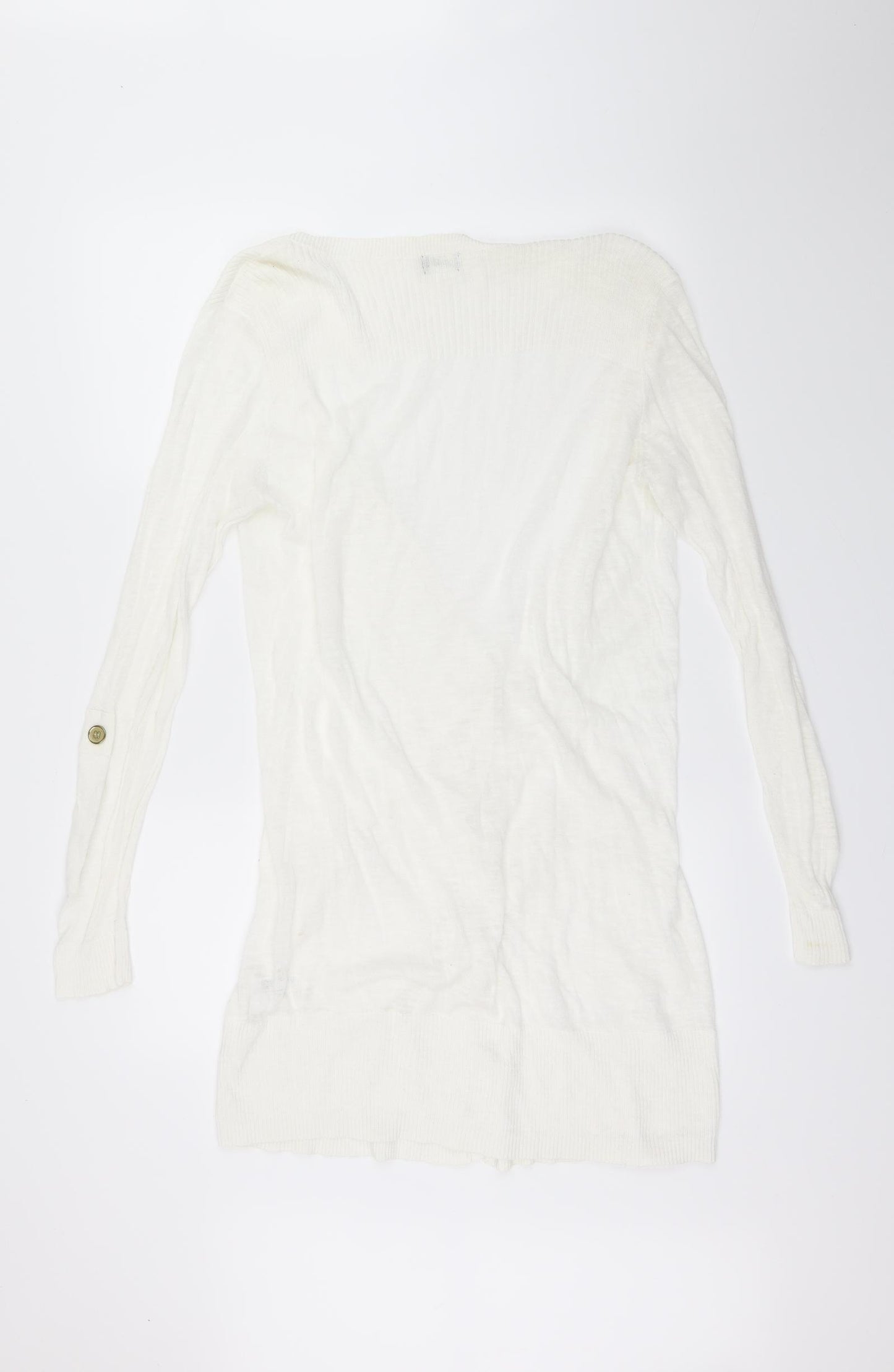 H&M Womens White   Cardigan Jumper Size L