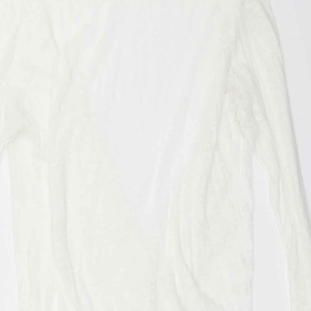 H&M Womens White   Cardigan Jumper Size L