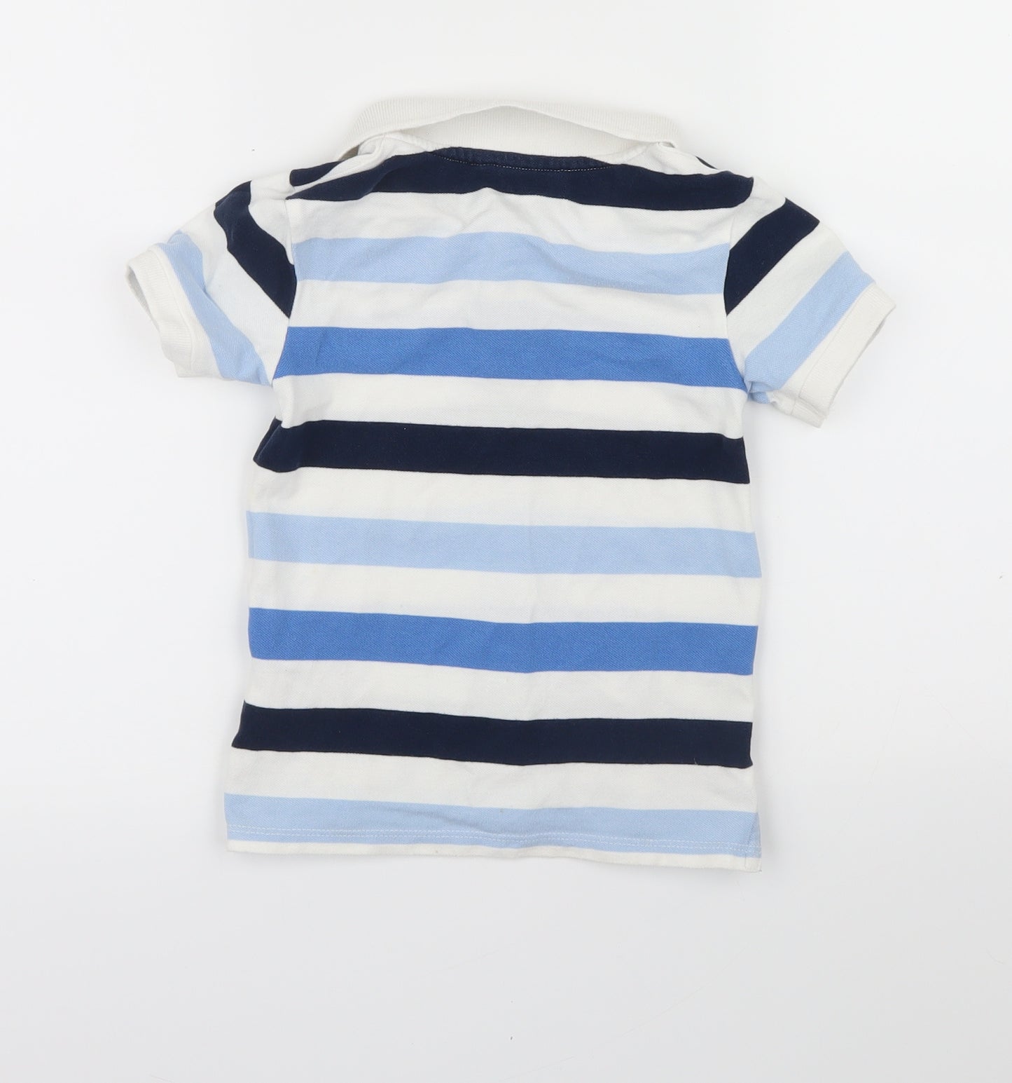 H&M Boys White Striped  Basic Polo Size 4-5 Years