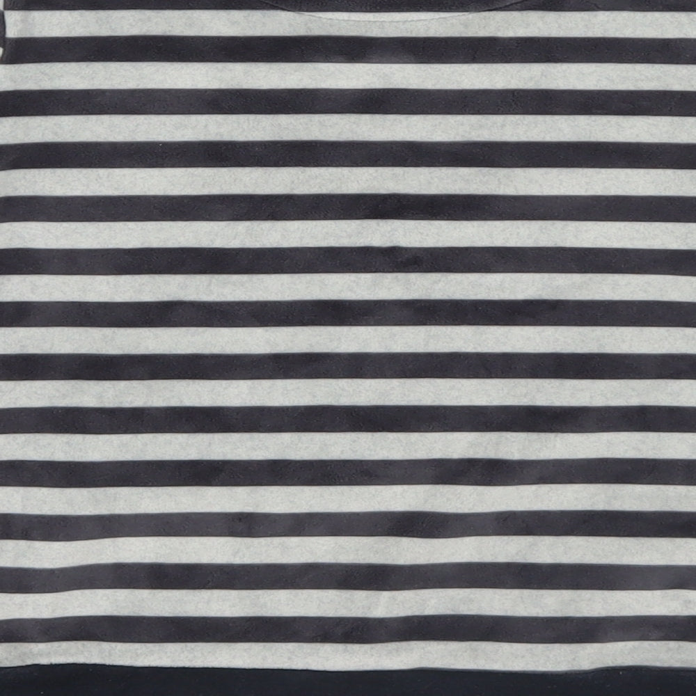 Marks and Spencer Boys Grey Striped   Pyjama Top Size 5-6 Years  - Bear