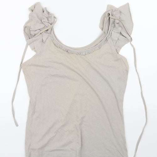 Primark Womens Grey Floral  Basic Tank Size 14