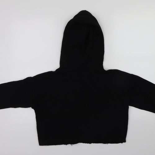 New Look Girls Black   Pullover Hoodie Size 12-13 Years  - Cropped