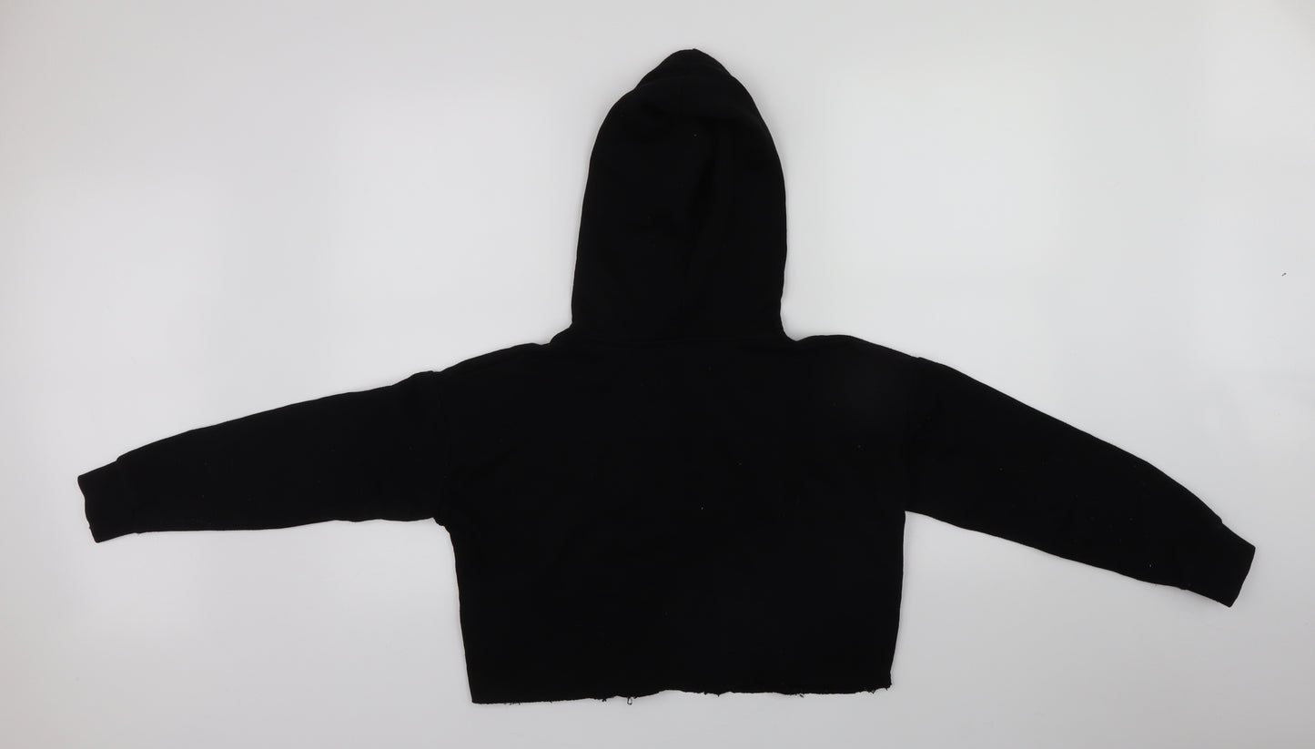 New Look Girls Black   Pullover Hoodie Size 12-13 Years  - Cropped