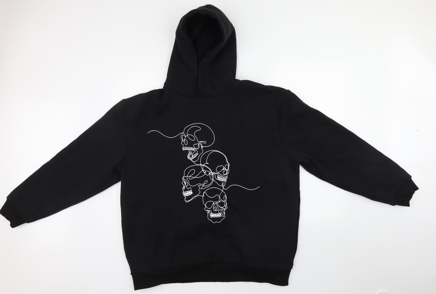 Boohoo Mens Black   Pullover Hoodie Size M